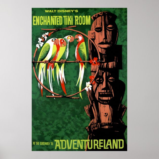 Enchanted Tiki Room 1963 Disneyland Attraktion Poster (Framsidan)