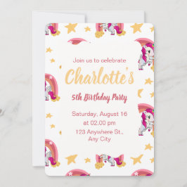 Enchanted Unicorn Birthday Inbjudningar