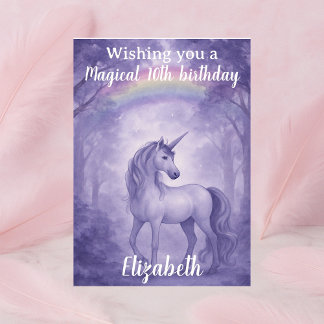 Enchanted Unicorn Birthday Magic Kort