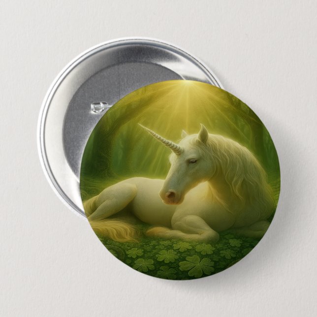 Enchanted Unicorn Button Knapp (Framsida & baksida)