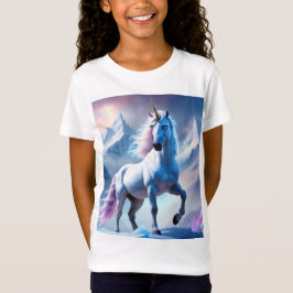 Enchanted Unicorn i en Snowy Fantasy T Shirt