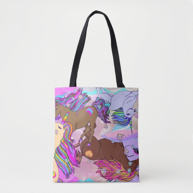 Enchanted Unicorns Tote Tygkasse (Framsida)