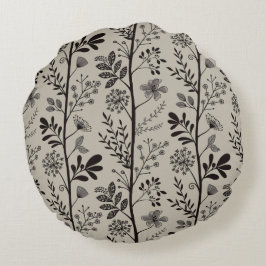 Enchanted Vertical Garden Reverie XL black beige Rund Kudde