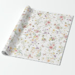 Enchanted WildblommFairytale Garden Wedding Presentpapper<br><div class="desc">Vackert omslagna pappra med mjuka pastellfärgade vilda blommor i olika skuggor av ,  rosa,  lavender,  gult,  blått och grönt.</div>