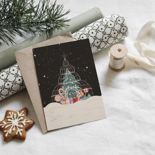Enchanted Winter Glashouse fylld med Festive Kort (Skapare uppladdad)