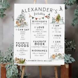 Enchanted Winter | Skog 1:a födelsedag Poster