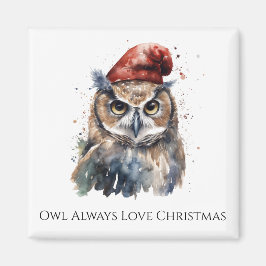 Enchanted Winter Uggla, anpassningsbar Magnet