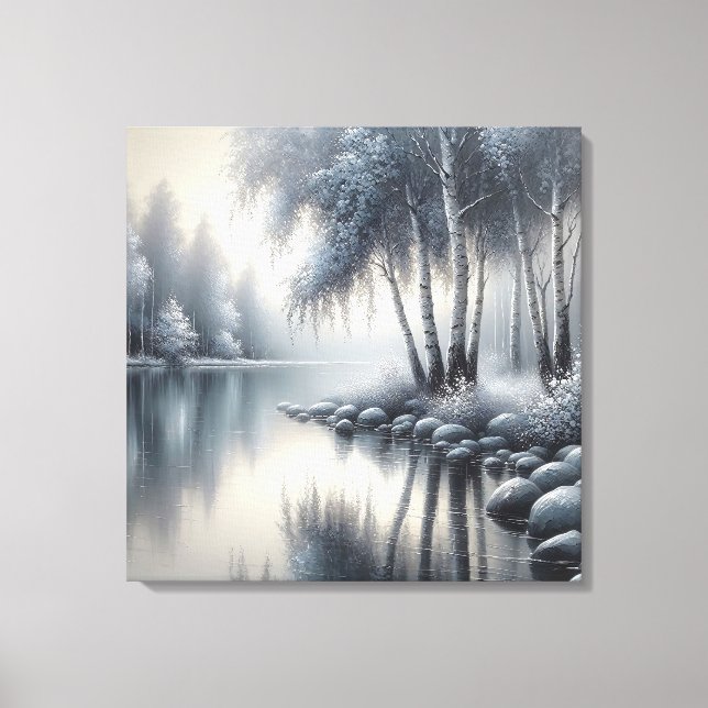 Enchanted Winter Wonderland: Serenity Reflected Canvastryck (Framsida)