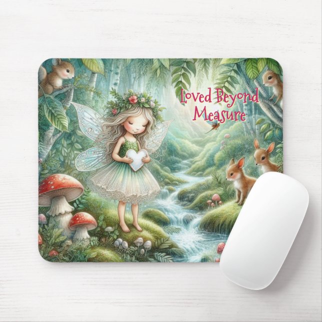 Enchanted Woodland Fairy Mouse Pad Musmatta (Med mus)