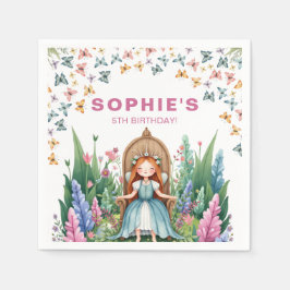 Enchanted Woodland Fairy Princess Birthday Pappersservett