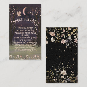 Enchanted Woodland Moonlight Bokar för Baby Visitkort
