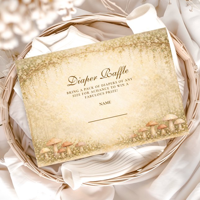Enchanted Woodland Mushroom Diapper Raffle Tilläggskort (Skapare uppladdad)