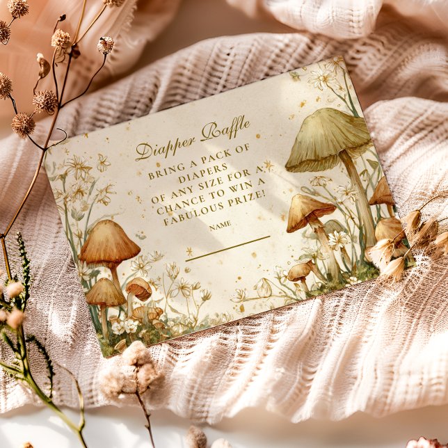 Enchanted Woodland Mushroom Diapper Raffle Tilläggskort (Skapare uppladdad)