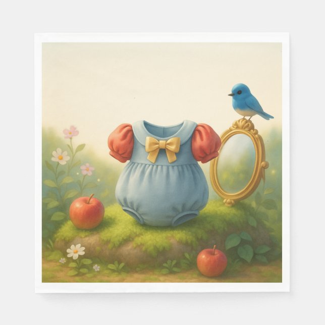 Enchanted Woodland Princess Baby Shower Fairytale  Pappersservett (Framsidan)