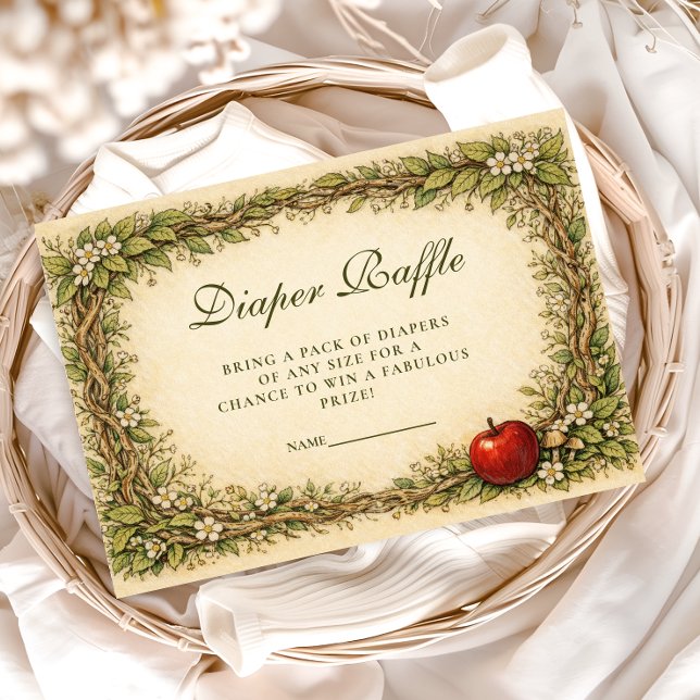 Enchanted Woodland Storybook Diapper Raffle Tilläggskort (Skapare uppladdad)