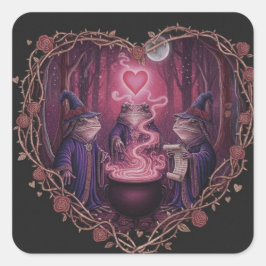 EnchantedFrogWitch Fyrkantigt Klistermärke