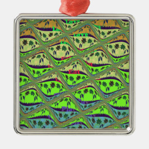 Enchantic Garden Checkered Blommigt Beauty Julgransprydnad Metall
