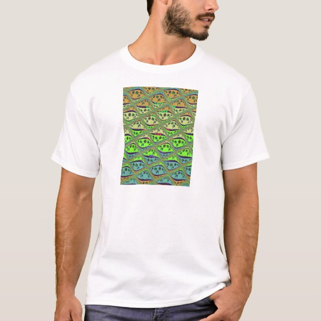 Enchantic Garden Checkered Blommigt Beauty T-shirt (Framsida)