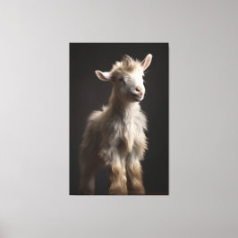 Enchanting Baby Goat Porträtt Photo Canvastryck