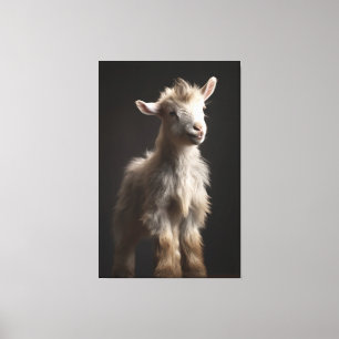 Enchanting Baby Goat Porträtt Photo Canvastryck