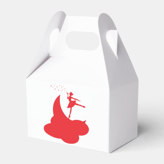 Enchanting Ballerina & Måne Favor Box Presentaskar (Baksidan Sidan)