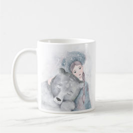 Enchanting Bear and Girl Monogram mugg