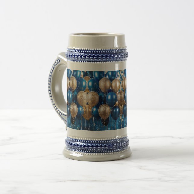 Enchanting Blue and Guld Coffee Mugg Gift - Dreamy (Framsida vänster)