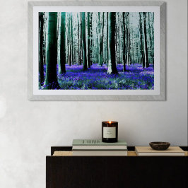 Enchanting Bluebell Forest Perfect Poster