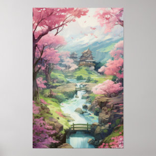 Enchanting Cherry Blommar Garden - Studio Ghibli S Poster