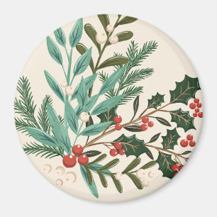 Enchanting Classic Elegance Julens Helgdag Magnet