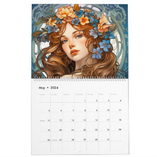 Enchanting Elegance: Art nouveau Girls Kalender