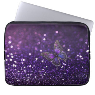 Enchanting Elegance: Lila Gnistra Butterfly Laptop Fodral