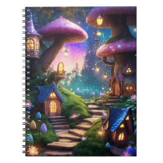Enchanting Fairy House Fantasy Magic Forest Anteckningsbok