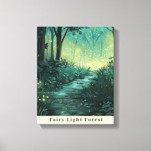 Enchanting Fairy Light Forest Canvastryck