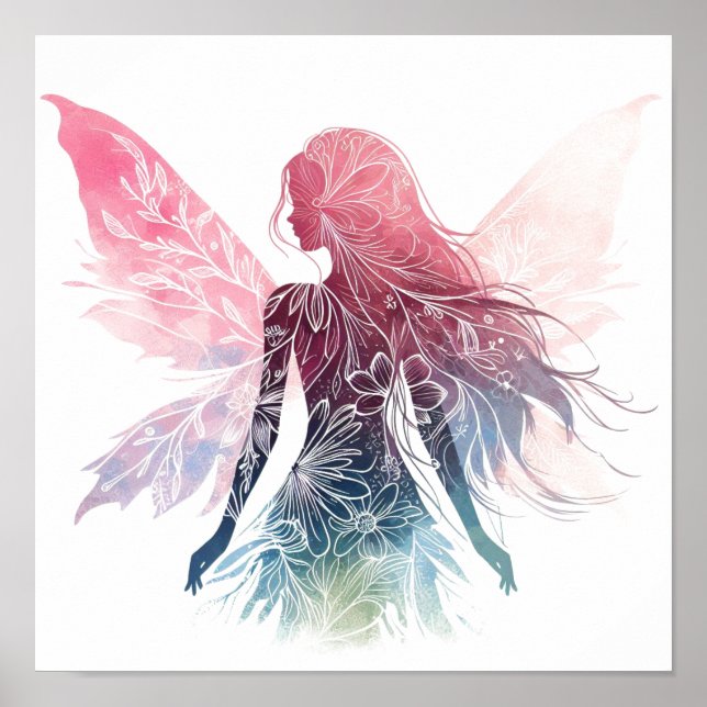 Enchanting Fairy Silhouette Poster (Framsidan)