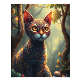Enchanting Fantasy Cat Fototryck
