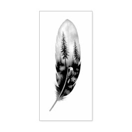 Enchanting Feather with Bald Eagle Artwork Stämpel