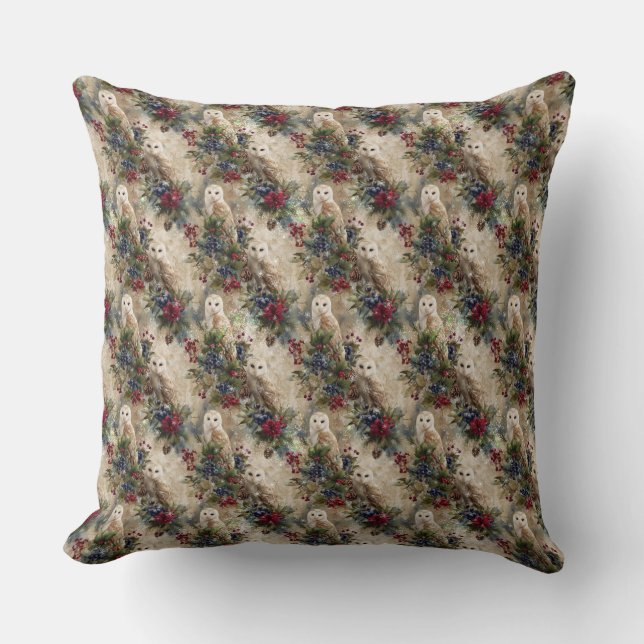 Enchanting Floral Owl Kudde (Framsida)