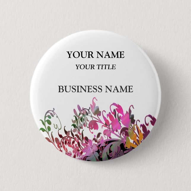 Enchanting Flowers Business Namn bricka Knapp (Framsida)