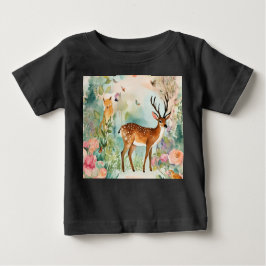"Enchanting Forest Animal Fantasy Zoo Art Baby T Shirt