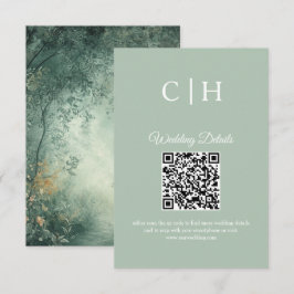Enchanting Forest QR Code Wedding Enclosure Tilläggskort