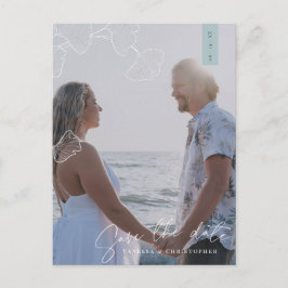 Enchanting Ginkgo Biloba Announcement Postcard Meddelande Vykort