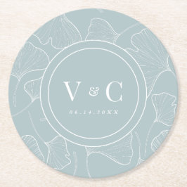 Enchanting Ginkgo Biloba Bröllop Papper Underlägg