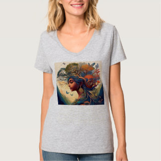 "Enchanting Girl of the Vild: Nature and Spirit Ar T Shirt