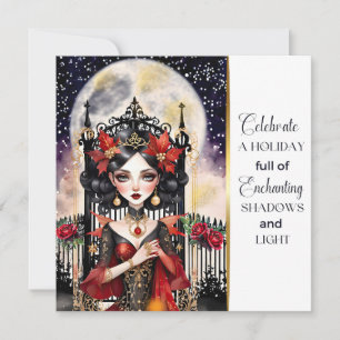 Enchanting Goth Fairy-jul Julkort