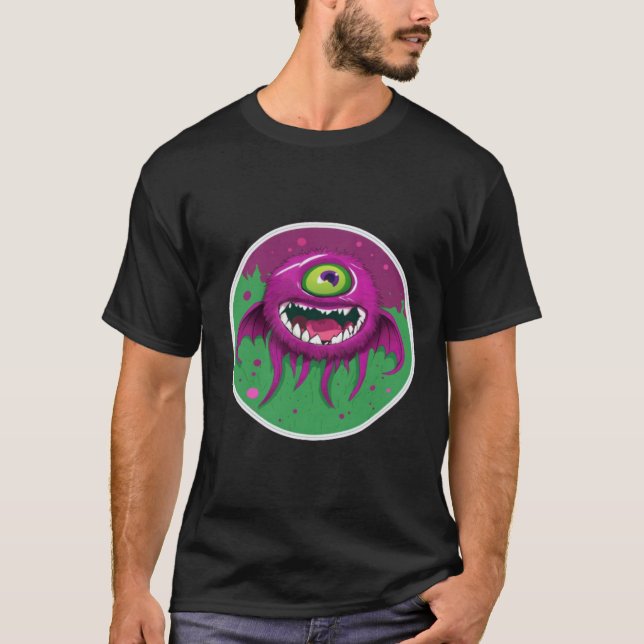 "Enchanting Grönt Eyebollar Design T Shirt (Framsida)