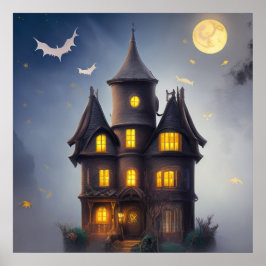 Enchanting Halloween Moonlight Poster