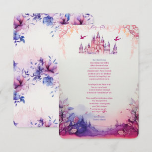 Enchanting Lavender Renaissance Castle Bröllop Tack Kort