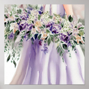 Enchanting Lilac, Möhippa Cascading Bouquet 1 Poster