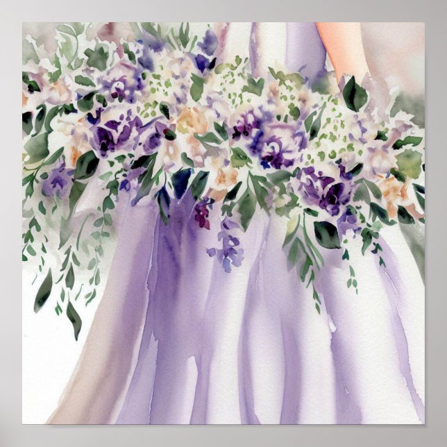 Enchanting Lilac, Möhippa Cascading Bouquet 1 Poster (Framsidan)